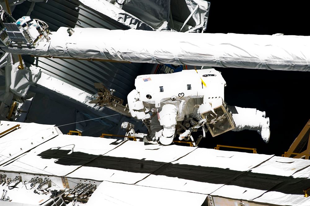 NASA astronauts in space - Original from NASA. Digitally enhanced by rawpixel.