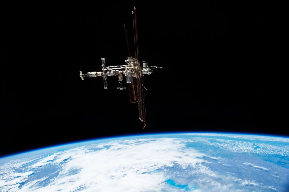 This picture of the International Space Station was photographed from the space shuttle Atlantis in the early hours of July…