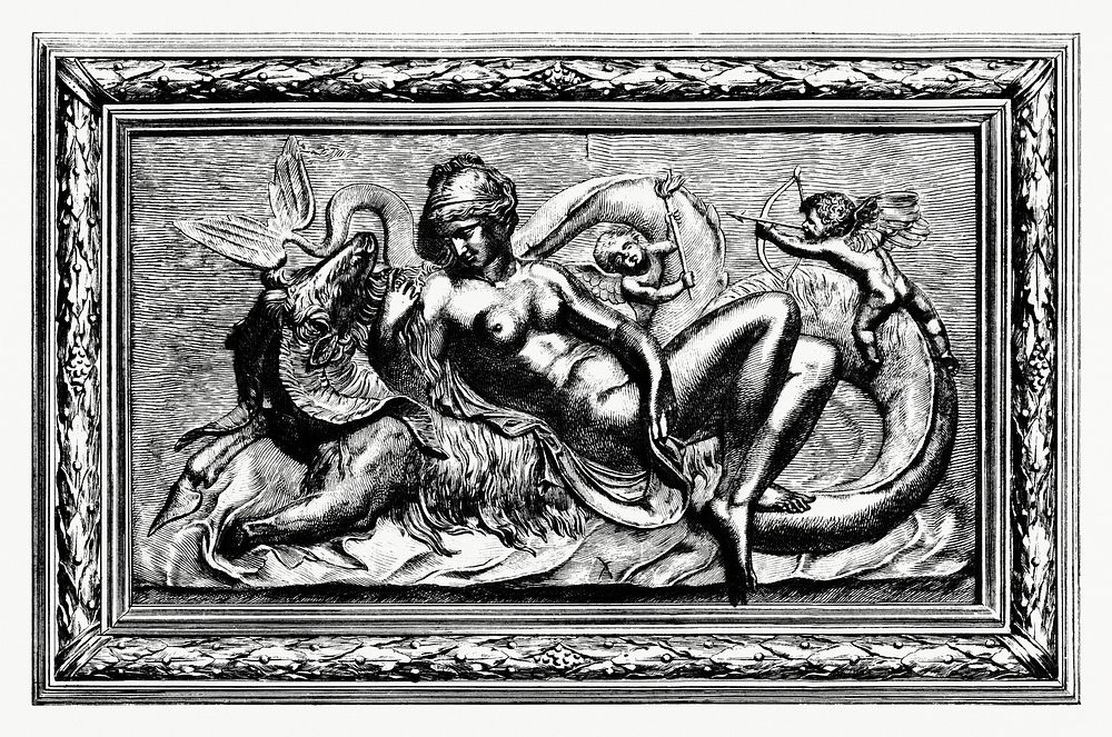 Venus Marine, high relief in bronze (1862) from Gazette Des Beaux-Arts, a French art review. Digitally enhanced from our own…