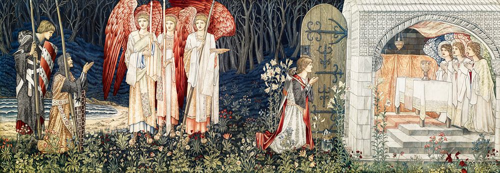 Quest for the Holy Grail Tapestries: The Attainment; The Vision of the Holy Grail to Sir Galahad, Sir Bors and Sir Percival…