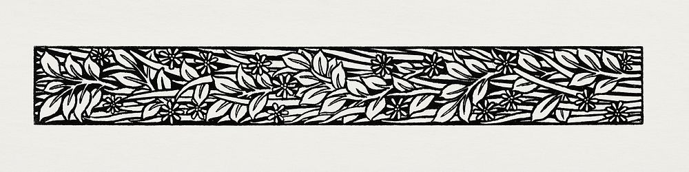 William Morris's Love is Enough&ndash;Narrow Band of Ornament Foliage (1872) famous artwork. Original from The Birmingham…