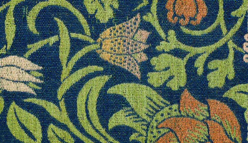 William Morris's Violet and columbine pattern (1883) famous artwork. Original from The Smithsonian Institution. Digitally…