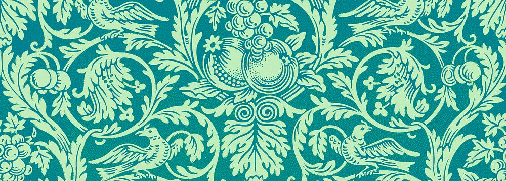 William Morris's (1834-1896) Queen Anne famous pattern. Original from The Smithsonian Institution. Digitally enhanced by…