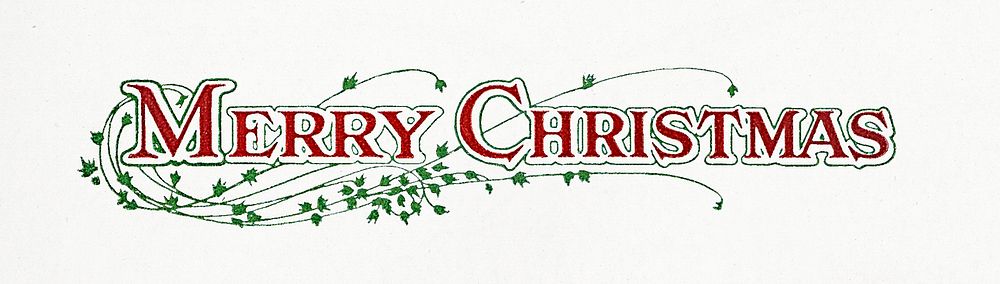 Merry Christmas typography in red | Premium PSD Illustration - rawpixel