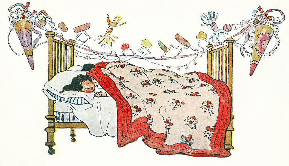 The children were nestled all snug in their beds by Jessie Wilcox Smith (1863-1935). Original from The New York Public…