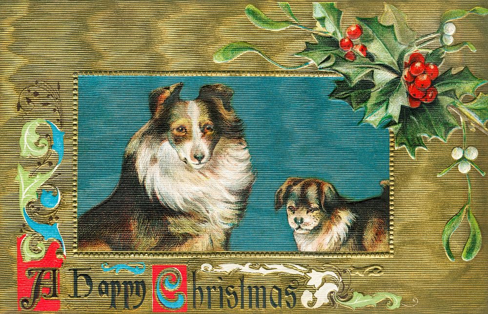 A Happy Christmas Card (1908) from The Miriam and Ira D. Wallach Division of Art, Prints and Photographs. Original from The…
