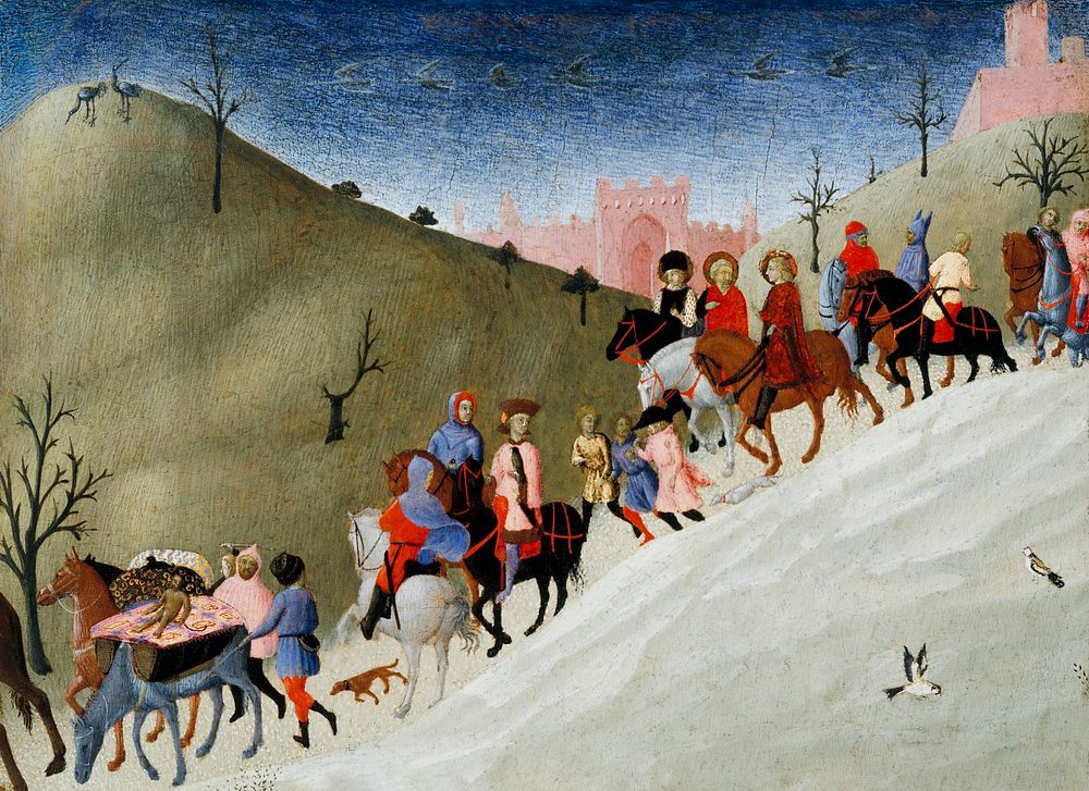 The Journey of the Magi (ca. 1433&ndash;35) by Stefano di Giovanni. Original from The MET Museum. Digitally enhanced by…