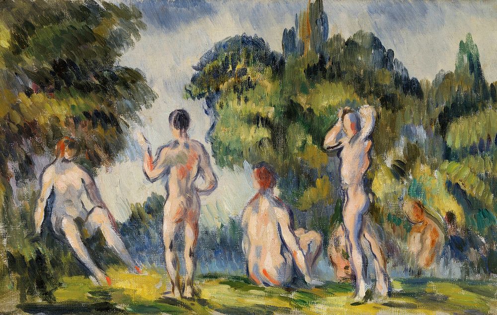 Bathers (ca. 1890&ndash;1894) by Paul C&eacute;zanne. Original from The Art Institute of Chicago. Digitally enhanced by…
