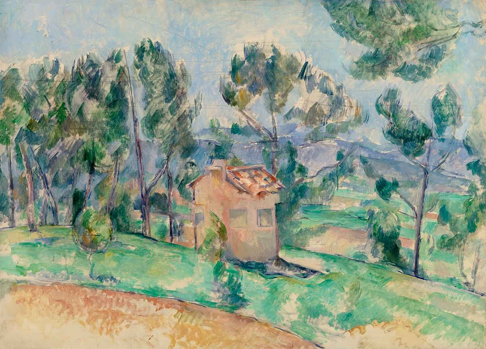 Hunting Cabin in Provence (Cabane de chasse en Provence) (ca. 1888&ndash;1890) by Paul C&eacute;zanne. Original from…
