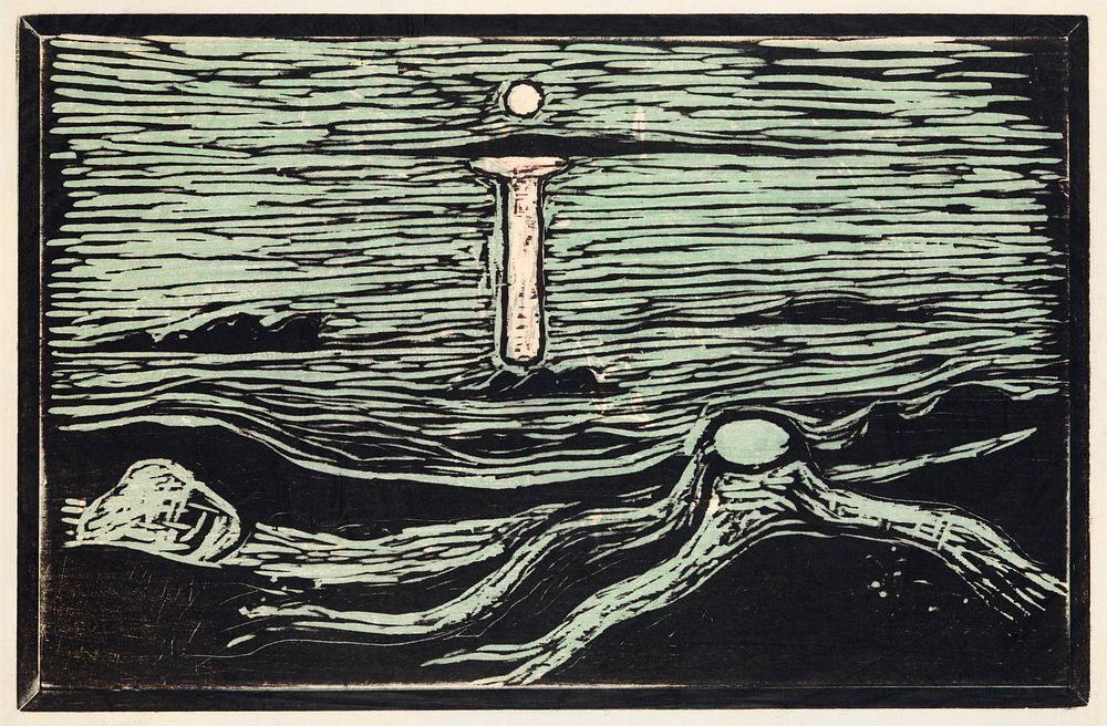 Mystical Shore (1897) by Edvard Munch. Original from The MET Museum. Digitally enhanced by rawpixel.
