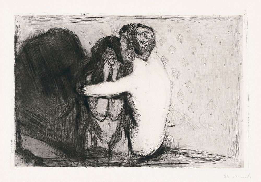 Consolation (1894) by Edvard Munch. Original from The Art Institute of Chicago. Digitally enhanced by rawpixel.