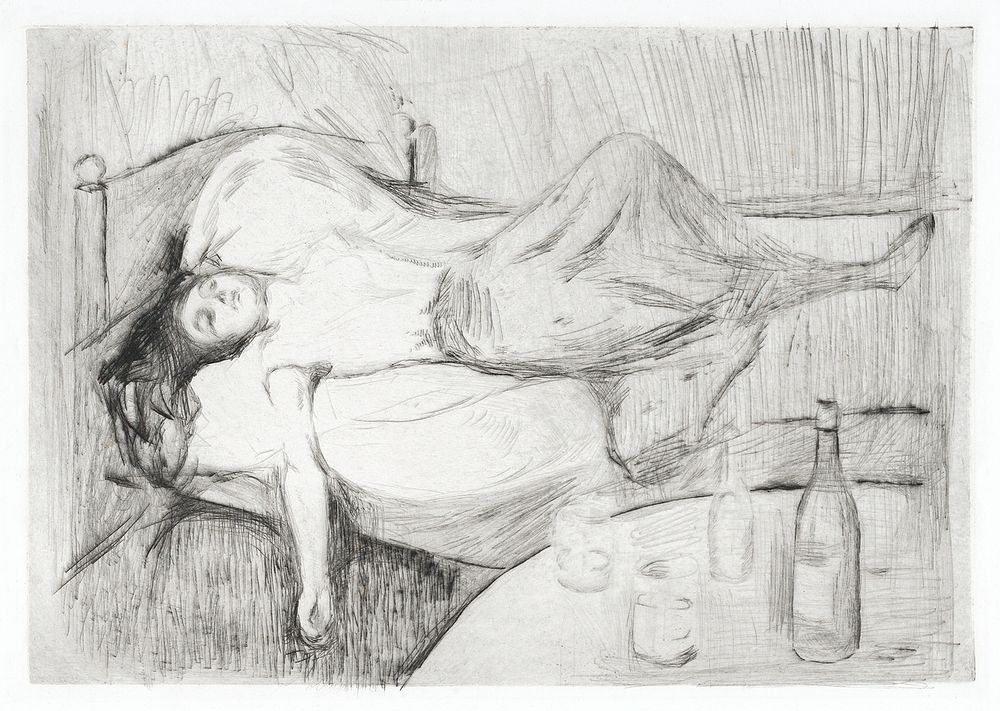 The Day After (1894) by Edvard Munch. Original from The MET Museum. Digitally enhanced by rawpixel.