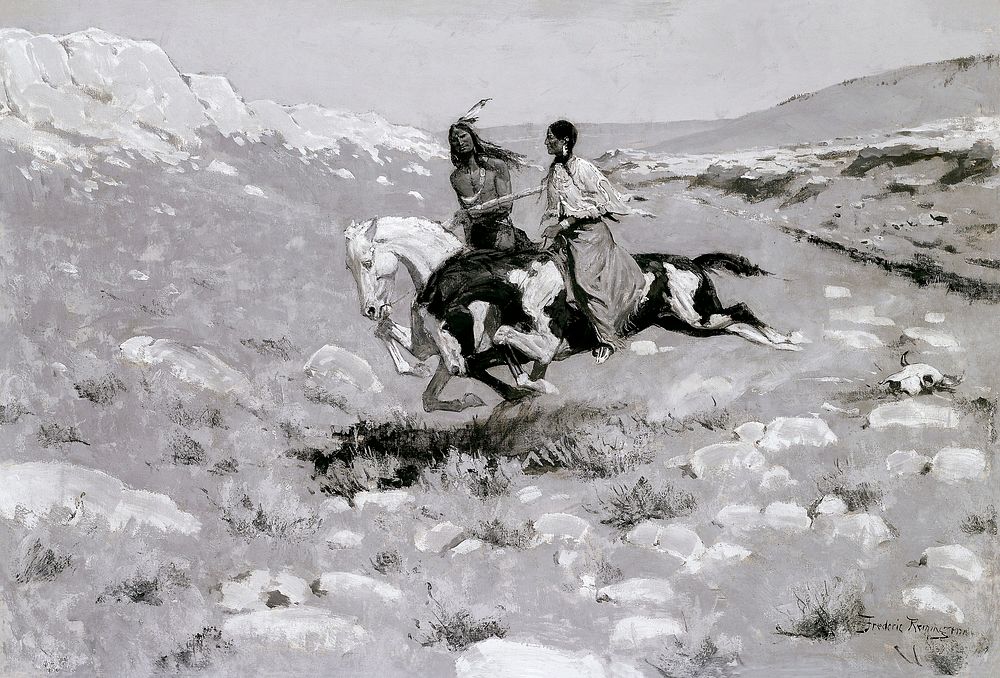 Ceremony of the Fastest Horse (ca. 1900) by Frederic Remington. The Art Institute of Chicago. Digitally enhanced by rawpixel.