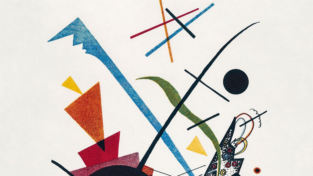 Kandinsky desktop wallpaper, abstract background, Violet famous painting