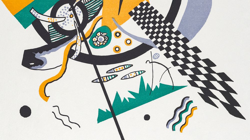 Kandinsky desktop wallpaper, abstract background, Kleine Welten IV famous painting