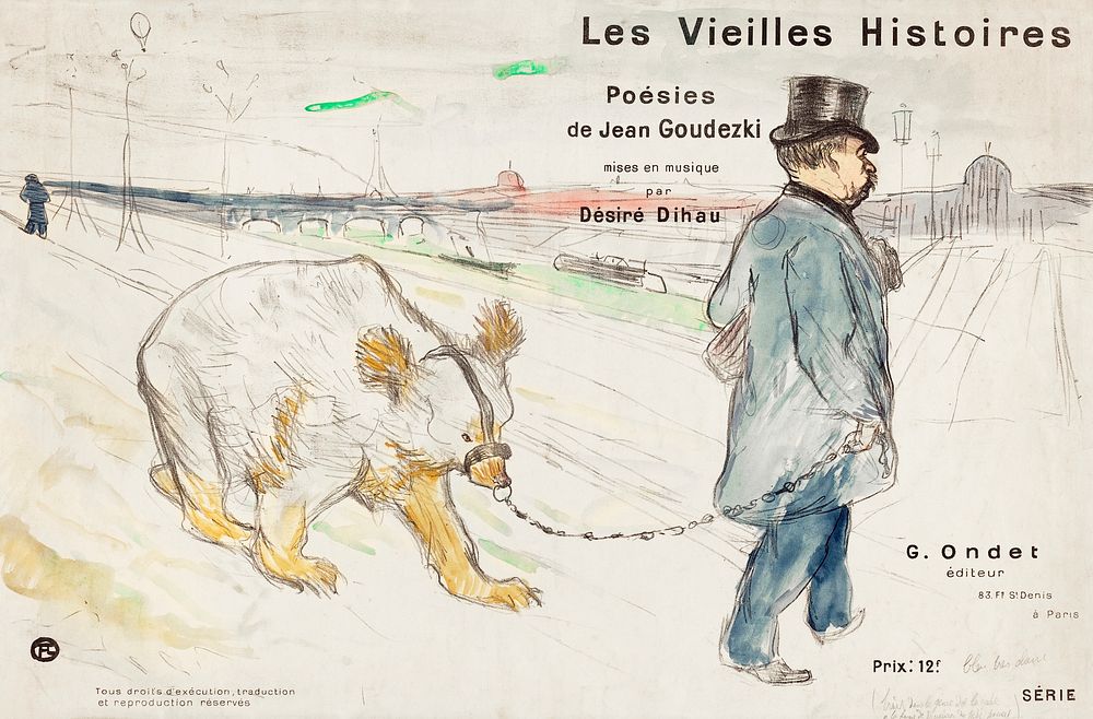 Henri de Toulouse&ndash;Lautrec, Les Vielles Histoires (1893) famous print. Original from National Gallery of Art. Digitally…