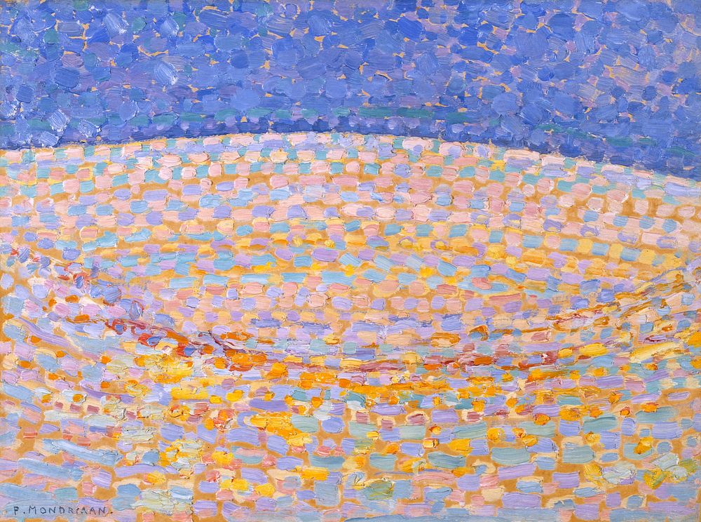 Piet Mondrian's Dune III (1909) famous painting. Original from Wikimedia Commons. Digitally enhanced by rawpixel.