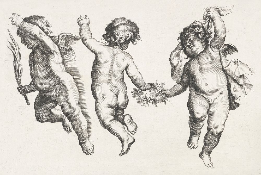 Three cherubs (ca. 1640–1652). Original from The MET Museum. Digitally enhanced by rawpixel.