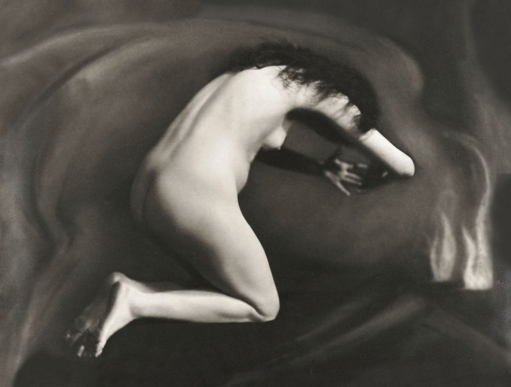 Reclining naked woman. Knielend vrouwelijk naakt (ca. 1913&ndash;1942) by Jacob Merkelbach. Original from The Rijksmuseum.…