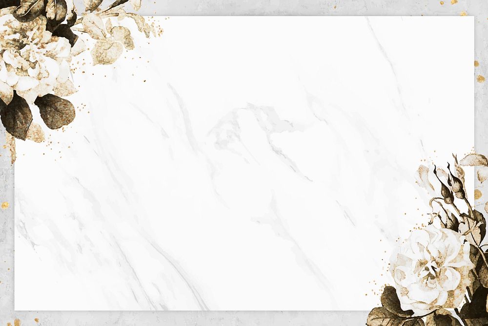 Marble textured rectangle frame vector