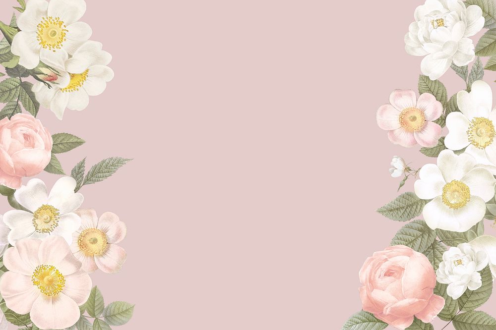 Blank elegant floral frame design