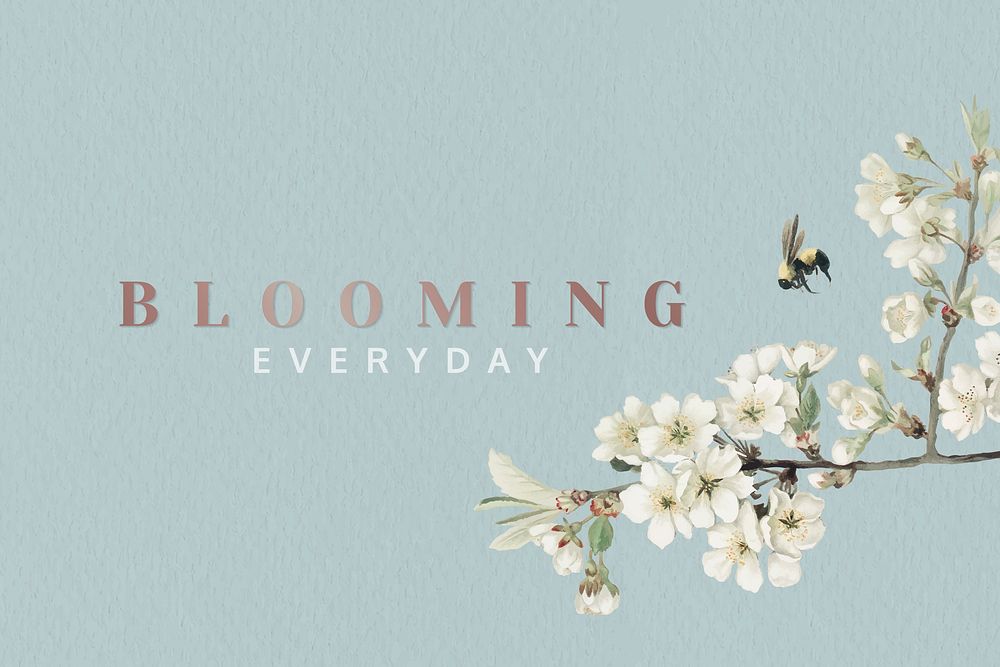 Blooming everyday card design vector