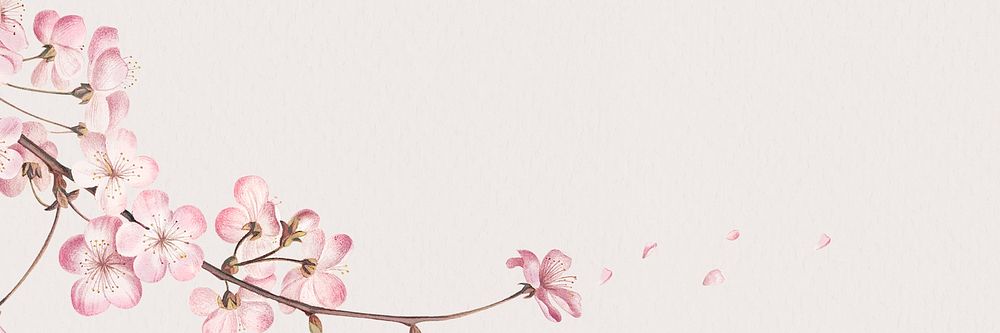 Blank pink floral card design