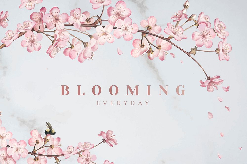 Blooming floral frame design vector