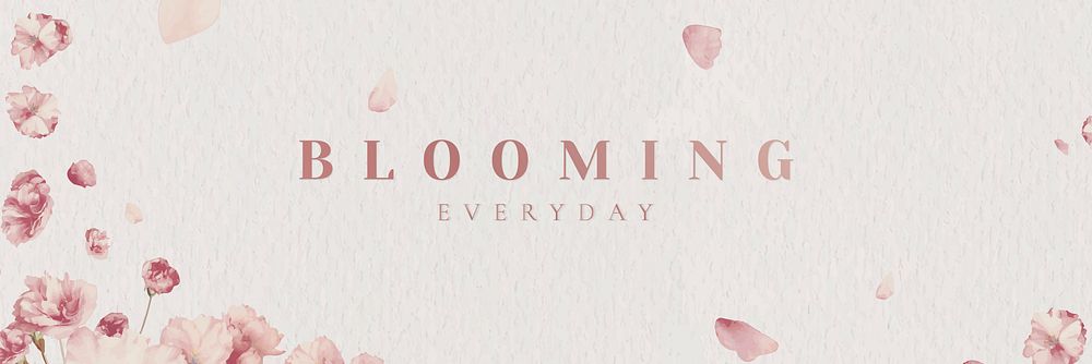 Blooming everyday banner design vector