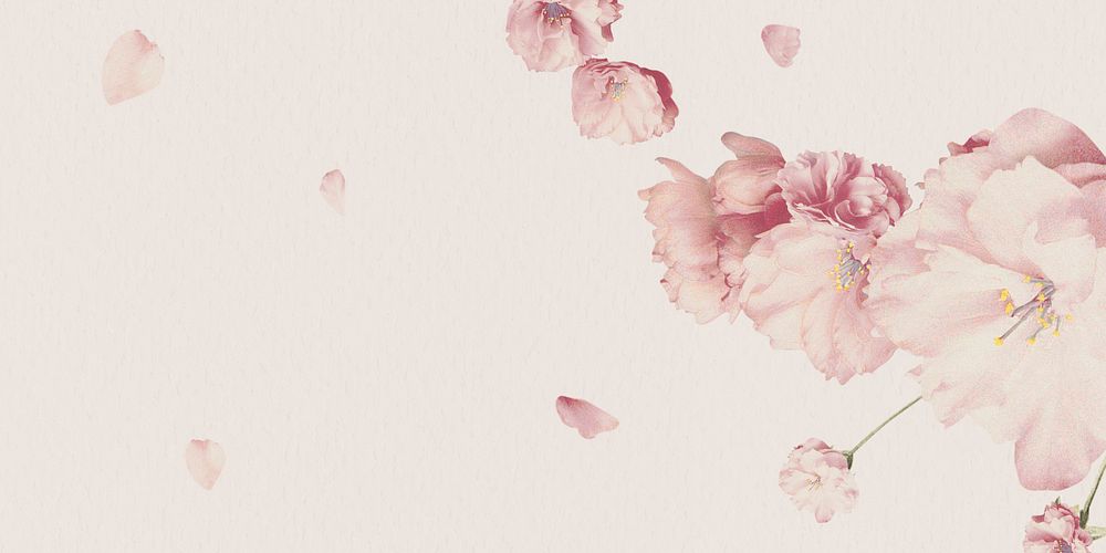 Blank pink floral card design
