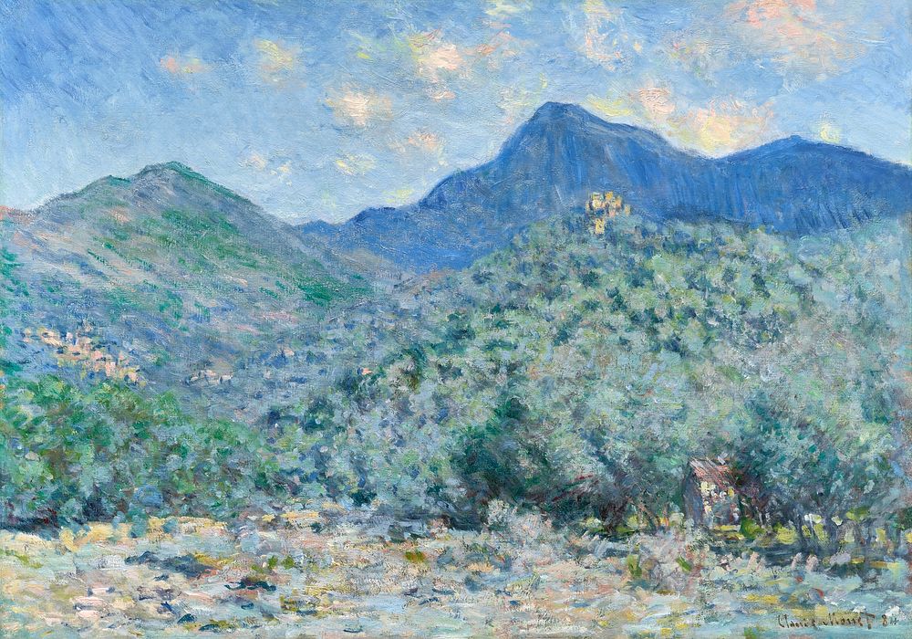 Claude Monet's Valle Buona, Near Bordighera (1884) famous painting. Original from the Dallas Museum of Art. Digitally…