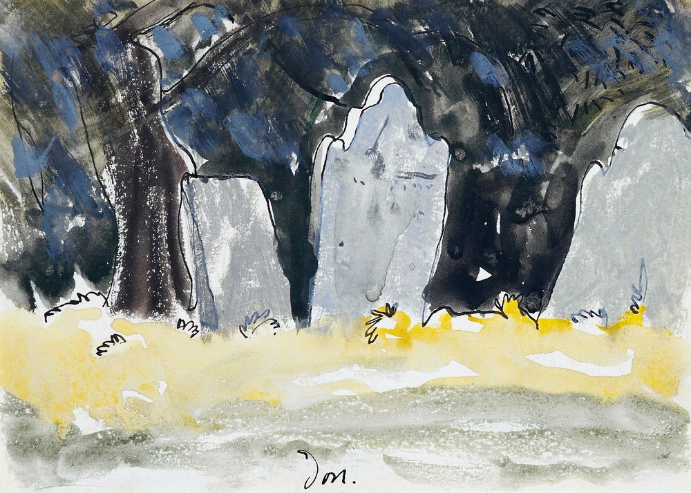 Arthur Dove's Old Tombstones (1935) famous painting. Original from the MET Museum. Digitally enhanced by rawpixel.