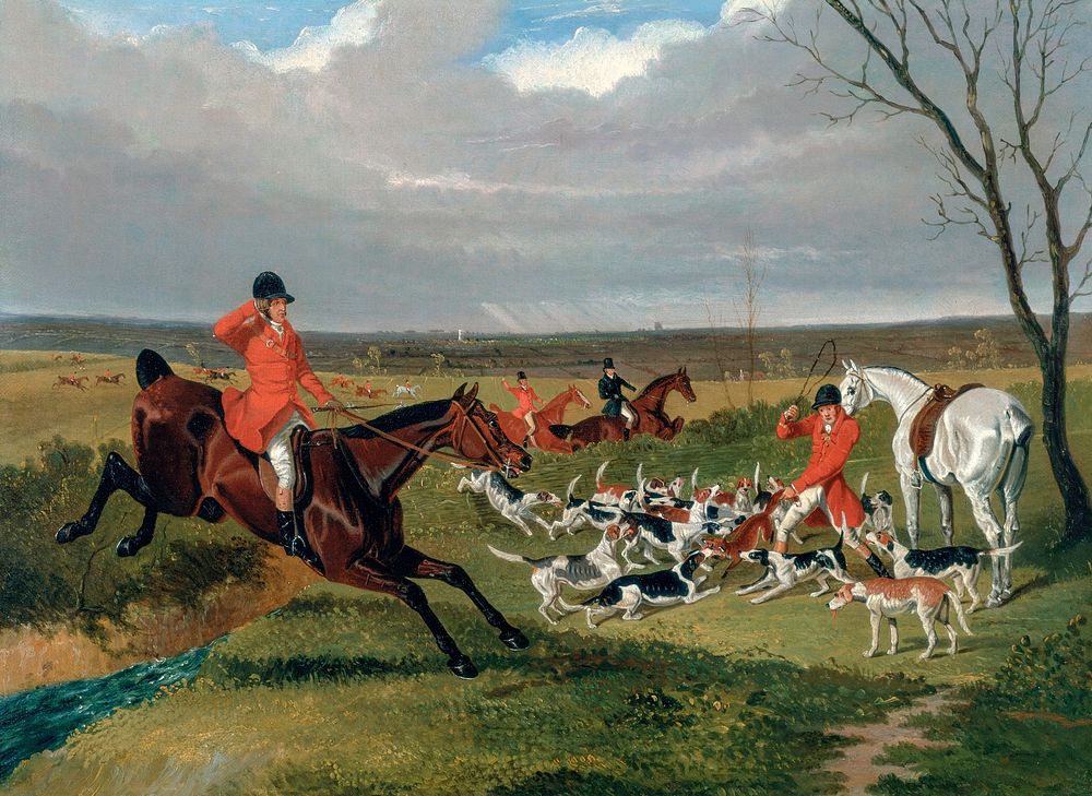 The Suffolk Hunt : The Death (1833) painting in high resolution by John Frederick Herring. Original from Yale University Art…