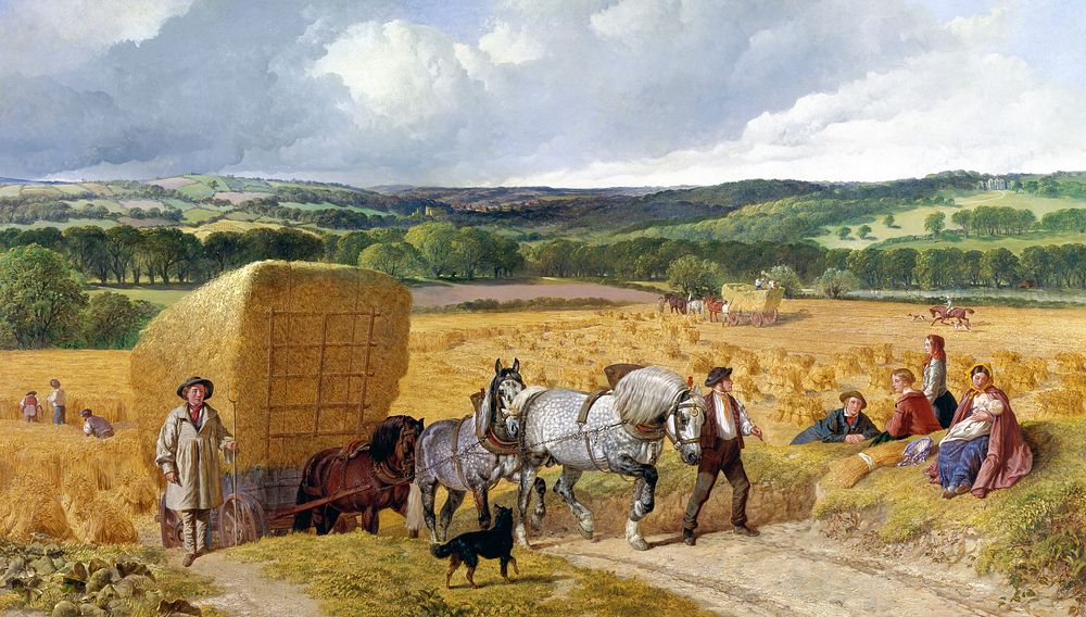 The Harvest (1857) painting in high resolution by John Frederick Herring. Original from Yale University Art Gallery.…