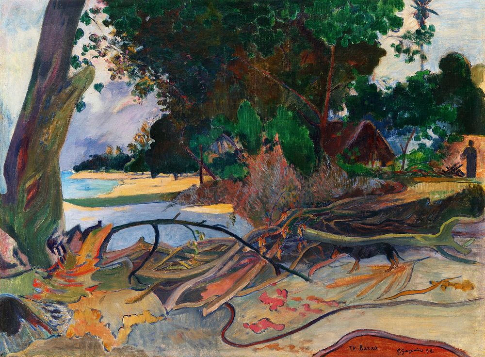 The Hibiscus Tree (Te burao) (1892) by Paul Gauguin. Original from The Art Institute of Chicago. Digitally enhanced by…