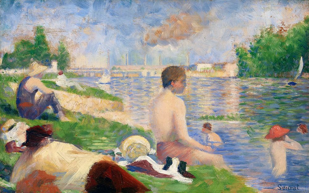 Georges Seurat's Final Study for &ldquo;Bathers at Asni&egrave;res&rdquo; (1883). Original from The Art Institute of…