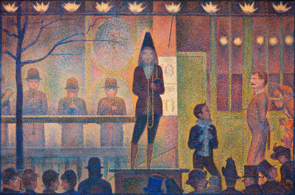 Georges Seurat's Circus Sideshow (ca. 1887&ndash;1888). Original from The MET Museum. Digitally enhanced by rawpixel.