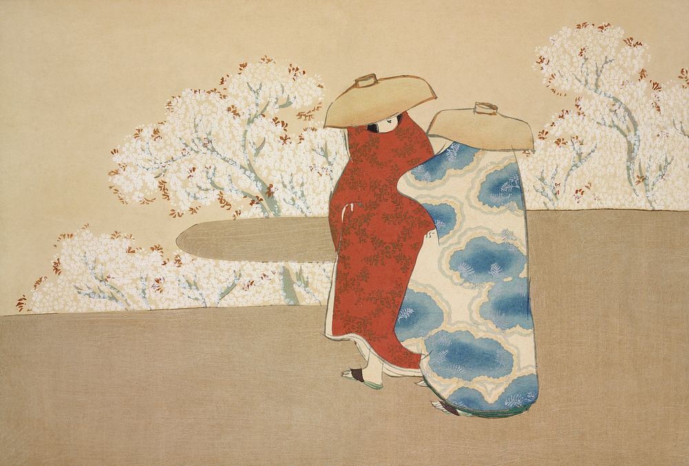 Hanami season from Momoyogusa&ndash;Flowers of a Hundred Generations (ca. 1909&ndash;1910) by Kamisaka Sekka. Original from…