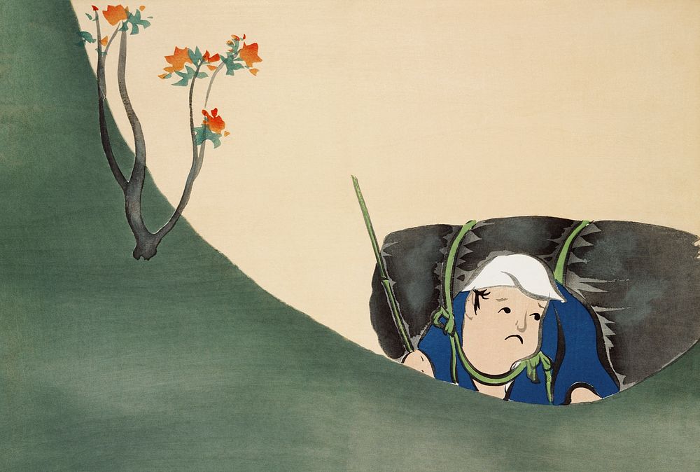 Samurai from Momoyogusa&ndash;Flowers of a Hundred Generations (1909) by Kamisaka Sekka. Original from the The New York…