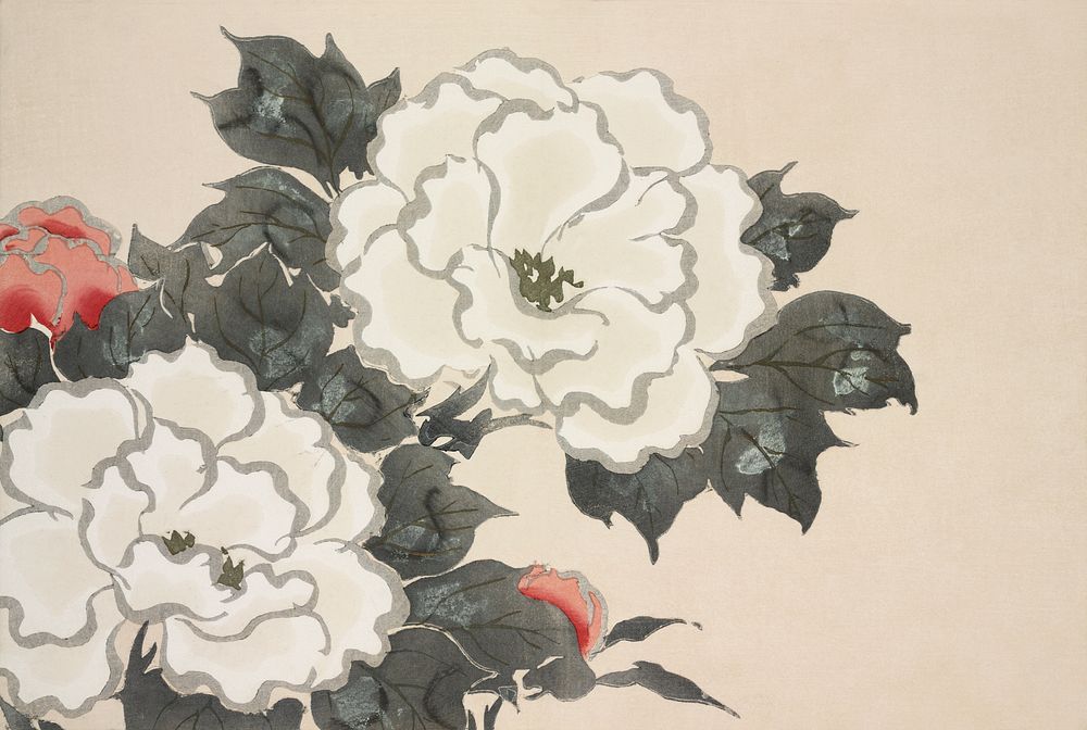 Flowers from Momoyogusa&ndash;Flowers of a Hundred Generations (ca. 1909&ndash;1910) by Kamisaka Sekka. Original from the…