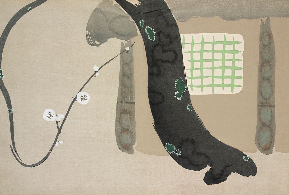 House from Momoyogusa&ndash;Flowers of a Hundred Generations (1909) by Kamisaka Sekka. Original from the The New York Public…