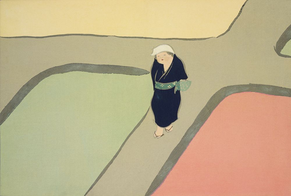 Path through the fields from Momoyogusa&ndash;Flowers of a Hundred Generations (1909) by Kamisaka Sekka. Original from the…