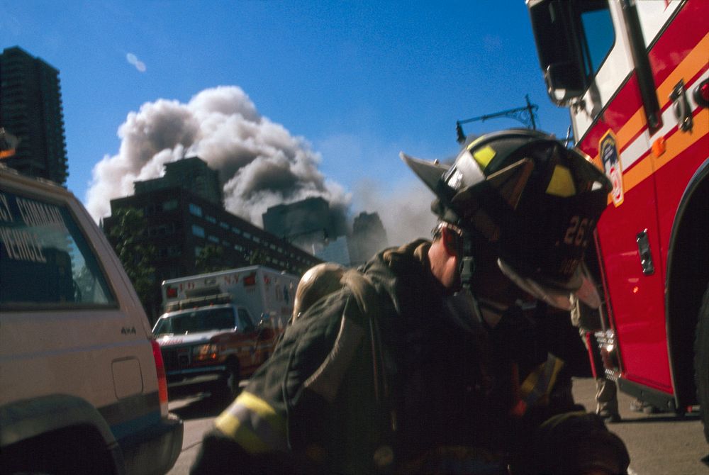 Rescue operations during the aftermath of the September 11 terrorist attack on the World Trade Center, New York City.…