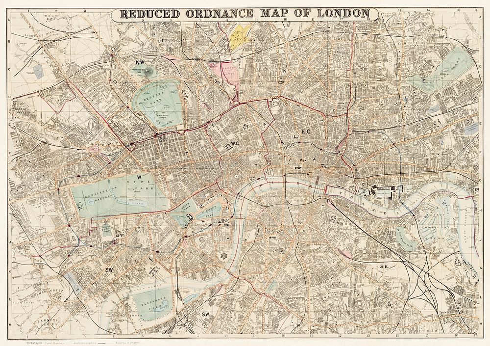 Reduced ordnance map of London (1879) by J. Whitbread. Original from The Beinecke Rare Book & Manuscript Library. Digitally…