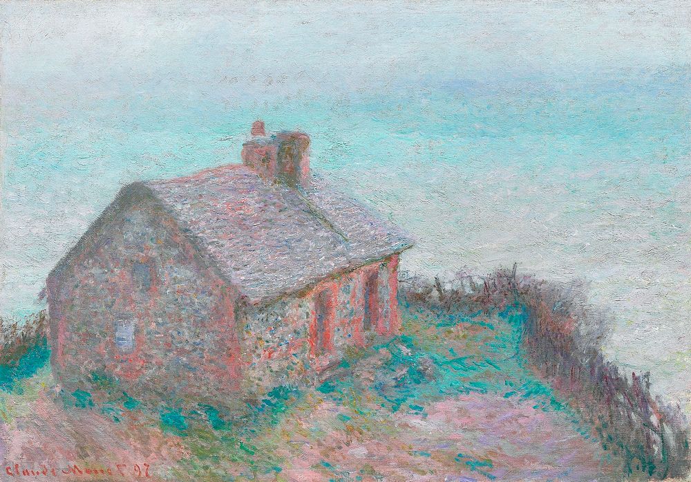 The Customs House at Varengeville (1897) by Claude Monet. Original from the Art Institute of Chicago. Digitally enhanced by…