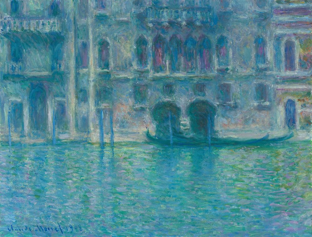 Palazzo da Mula, Venice (1908) by Claude Monet. Original from the National Gallery of Art. Digitally enhanced by rawpixel.