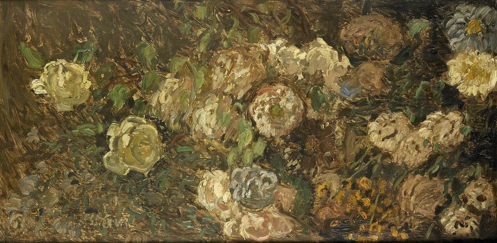 Bloemen (1860&ndash;1912) by Claude Monet. Original from the Rijksmuseum. Digitally enhanced by rawpixel.