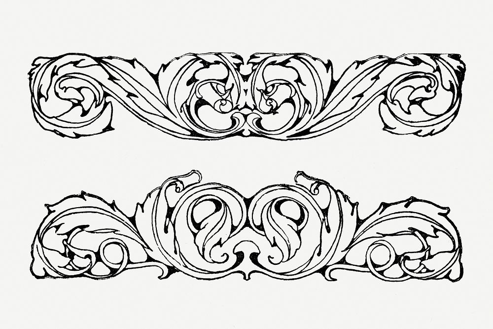 Vintage ornament border. Digitally enhanced from our own original copy of The Open Door to Independence (1915) by Thomas E.…