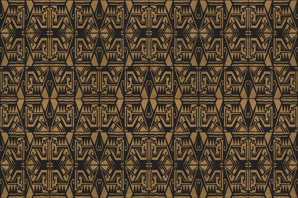 Vintage psd art decor gastby pattern background, featuring public domain artworks