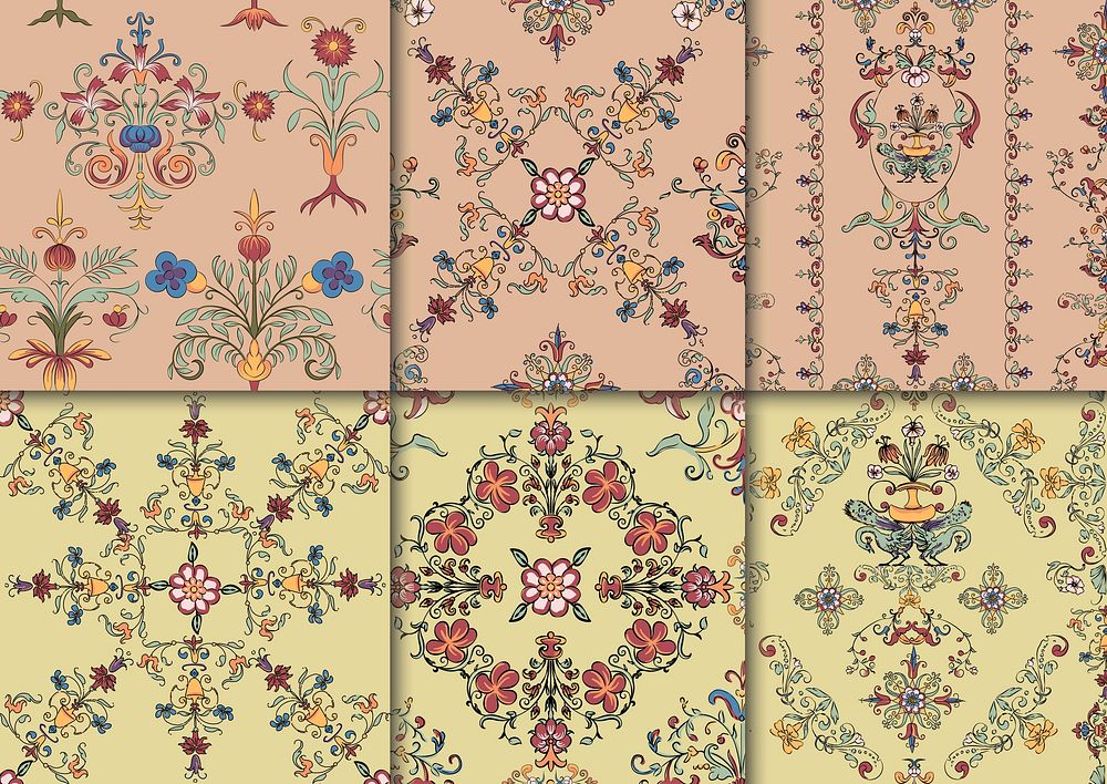 Vintage flourish patterns